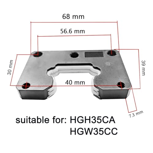 HGH35CA Linear Slider Bearing, 2pcs HGH35CA Square Bearing Slider Block for CNC Linear Guide and Machines - size: HGH35
