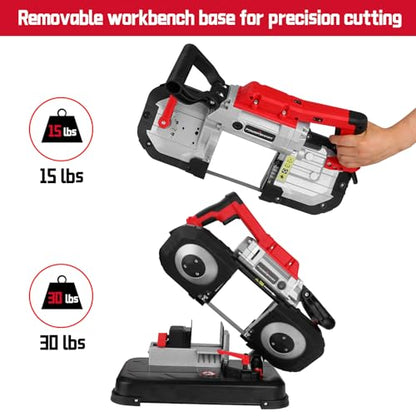 PowerSmart Portable Band Saw, 10A Variable Speed, 5" Cutting Capacity