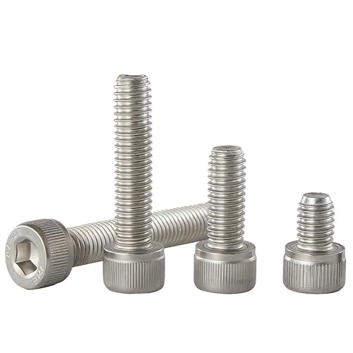 M6x1.0 x 50mm Socket Head Cap Screws Metric, 304 Stainless Steel (A2-70), Allen Socket Drive, Bright Finish, Full Thread, Rust & Corrosion Resistant, for Automotive, Machinery & DIY, 20 PCS - size: M6x50mm (20 PCS)