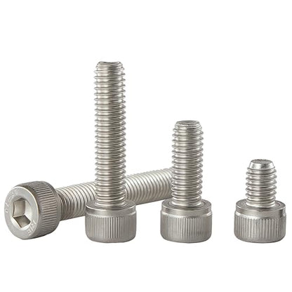 M6x1.0 x 50mm Socket Head Cap Screws Metric, 304 Stainless Steel (A2-70), Allen Socket Drive, Bright Finish, Full Thread, Rust & Corrosion Resistant, for Automotive, Machinery & DIY, 20 PCS - size: M6x50mm (20 PCS)