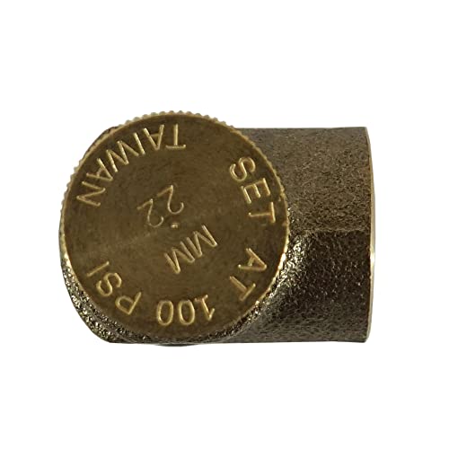 Merrill MFG PRVNL75100 3/4" Lead-Free Brass Pressure Relief Valve, 100 PSI Cold Water Safety Valve for Well Tank, Pump & Plumbing Systems, 3/4" NPT No-Lead Water System Protection Valve