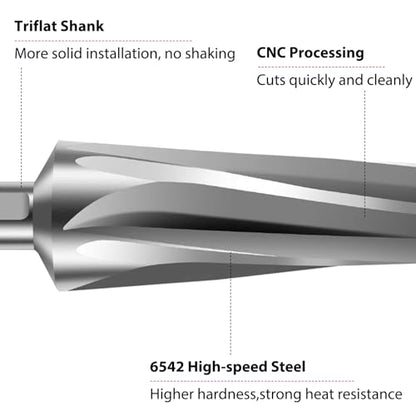 7 Degree Ball Joint Tapered Reamer 6542 Multi-Use Shank Drilling Tools 1-1/2 Per Foot High-Speed Tool Tapered Reamer Tie Rod