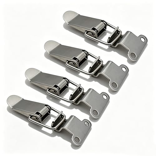 4 Pack 90° Spring Toggle Latch, SS Hasp Clamp for Cabinet Box Chest