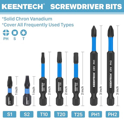 KEENTECH 22-piece Tapered Countersink Drill Bit Set with Wood Plug Cutters