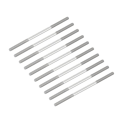 METALLIXITY Double Ended Stud Screws (M3 Thread 70mm Length) 10pcs, 304 Stainless Steel Dual Threaded Rod Bolts - for House Maintenance - size: M3x70mm