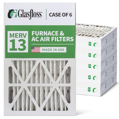 Glasfloss ZL 12x24x4 MERV 13 AC Furnace Air Filters. Case of 6 - size: 12x24x4 | 4" Filters