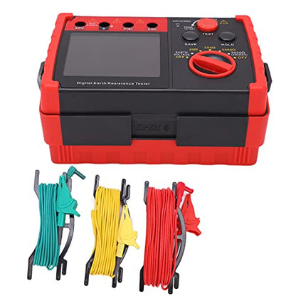 Eujgoov Digital Earth Resistance Tester, 2000 Ohm Ground Resistance Meter