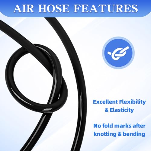 PU Air Hose Pneumatic Tubing Black 8mmOD x 5mmID 328FT 100M - color: Black, size: 8mm OD x 5mm ID 328 FT 100 Meters