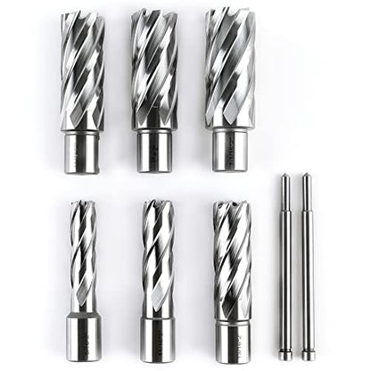 OSCARBIDE 8pc HSS Annular Cutter Set, 2" Cutting Depth,9/16" to 1-1/16"Dia