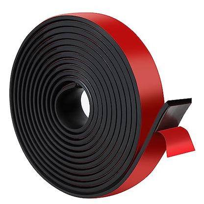 Adhesive Rubber Strips with Adhesive Backing Self Stick Neoprene Solid Rubber Sheets Rolls Strips for Gaskets Pads Seals Crafts Protection (1" Wide x 1/16" Thick x 10' Long) - size: " Wide x 1/16" Thick x 10' Long