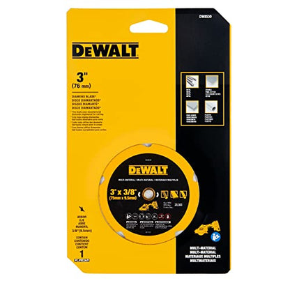 DEWALT Cut Off Wheel, 3", with Fine Finish, Ultra Sharp Carbide (DW8530)