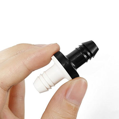 ABS 3/8" 10mm Inline vacuum Barb Check Valve for Liquid Air 1PCS - color: black &white 1