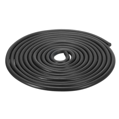 uxcell Nitrile Rubber Round Seal Strip, 6mm(15/64") Diameter 3 Meters (9.84Ft) Long Hard Solid Rubber Weather Stripping for DIY Gasket, Industrial Equipment, and Furniture - size: 6mmx3m
