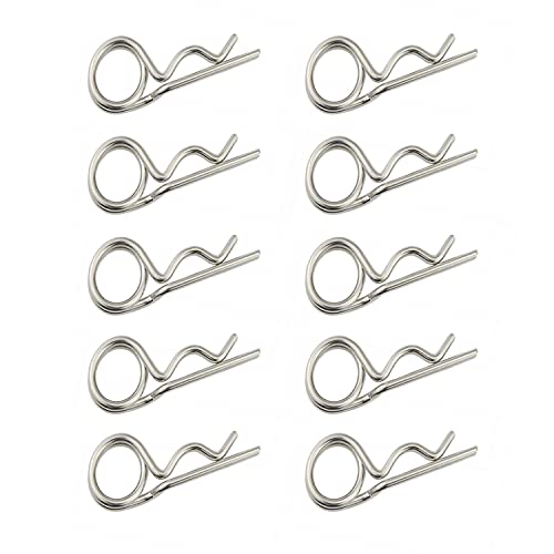 Steel Double Loop Hitch Pin Clip Various Size Fasteners, Multi-Use Cotter Hairpin Assortment Kit, Fit for Various Hitch Pins (M4X110 15PCS) - color: M4X110 15PCS