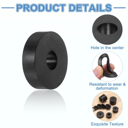 uxcell 12Pcs Rubber Vibration Isolation Washers 38mm OD x 13mm ID x 10mm T - size: 38mm OD x 13mm ID x 10mm Thick