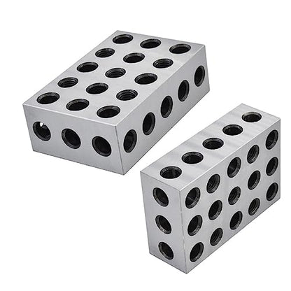 2-4-6 Blocks Matched Pair with 23 Holes Precision Machinist Milling Accuracy 0.0003In (2-Pack)