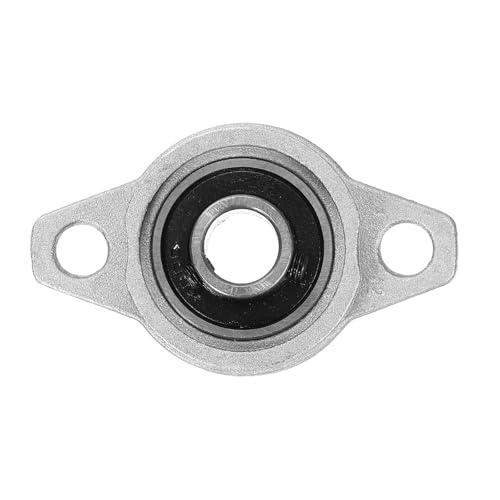 uxcell 2pcs KFL000 Pillow Block Bearings 10mm Bore Bearing Units Zinc Alloy Flange Mounted Bearing Housing, P6(ABEC3) - size: KFL000