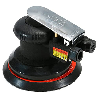 Professional Heavy Duty 5" Dual Action Random Orbit Air Sander, Orbital Pneumatic Palm Sander -Composite Design, Low Vibration - size: 5inch