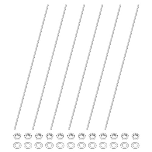 M METERXITY 6Pcs Fully Threaded Rod M4x300mm Right Hand Thread Bar Studs - size: M4x300mm