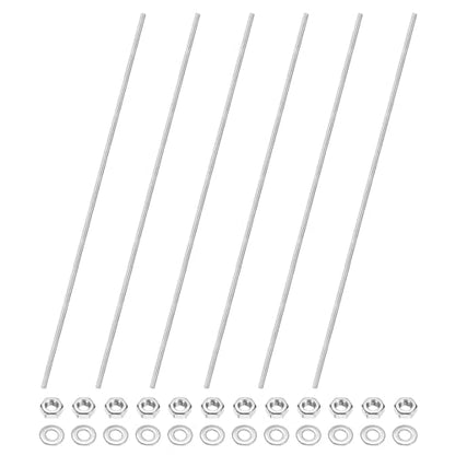 M METERXITY 6Pcs Fully Threaded Rod M4x300mm Right Hand Thread Bar Studs - size: M4x300mm