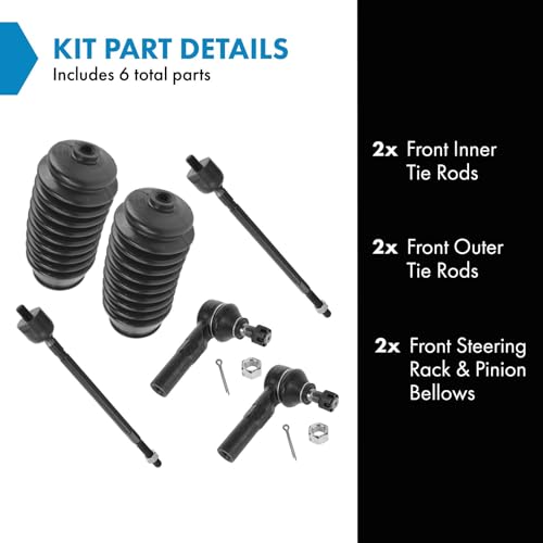 TRQ Front Driver & Passenger Side Steering Kit Steering Rack & Pinion - style: PSA58524