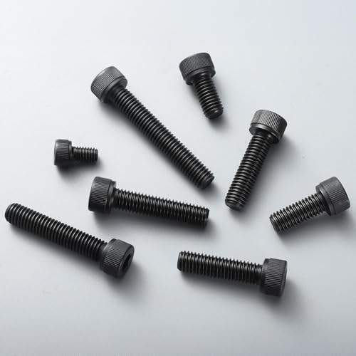 520Pcs M4 Screws Assortment Kit,Hex Socket Head Cap Screws Bolts Nuts Washer Set,12.9 Grade Alloy Steel,Black Oxide M4 x 6/8/10/12/16/20/25mm,for 3D Printer,DIY Project - size: M4 520PCS Socket Black