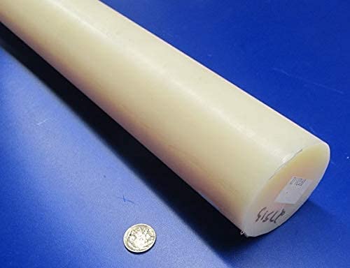 Natural Nylon Extruded Round Rod 2.75" (2 3/4") x 4 Ft Length 1 pc