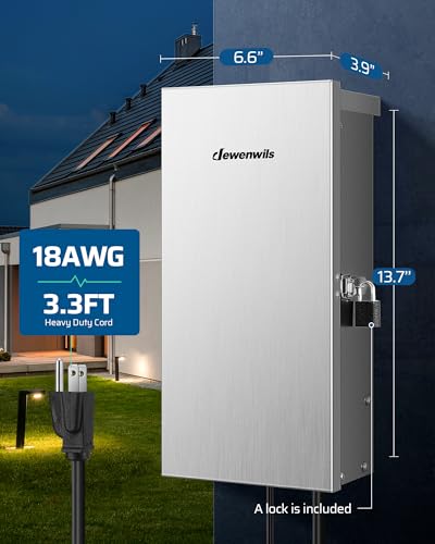 DEWENWILS 300W Wi-Fi Low Voltage Landscape Transformer, 3 Zones, 2.4Ghz - style: WiFi-300W-Stainless Steel