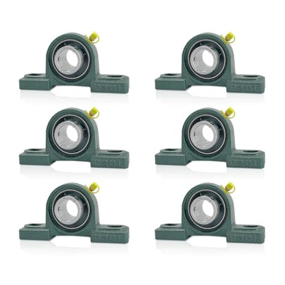 6Pcs UCP201-8 Pillow Block Bearing with 1/2" Bore Mounted Pillow Block Bearings Chrome Steel Bearings Self-Alignment - size: UCP201-8-6pcs