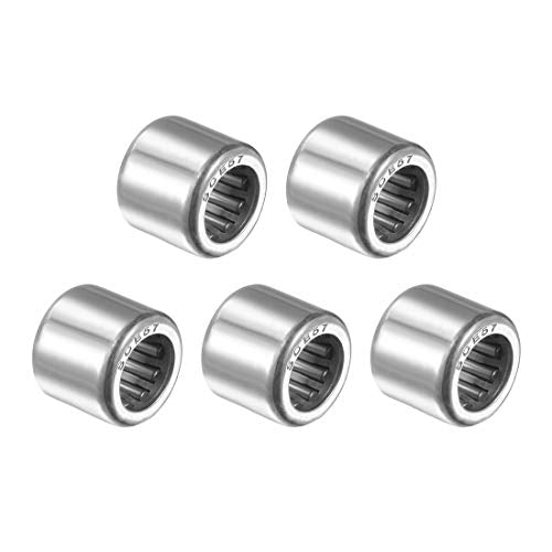 uxcell SCE57 Needle Roller Bearings, Drawn Cup Open End, 5/16-inch Bore 1/2-inch OD 7/16-inch Width 4700N Static Load 4850N Dynamic Load 5pcs - size: 5/16x1/2x7/16"