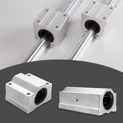 4Pcs SCS10UU Linear Motion Ball Bearing Slide Block ID 10mm Aluminum Bushing Linear Rail Support Guide Shaft Bearing for Printer Parts 4 Pack - size: SCS10UU-4Pcs