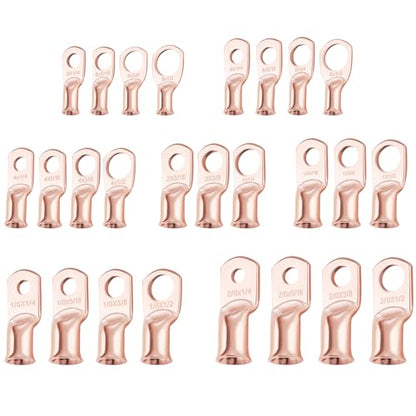 XHF 10PCS 1 AWG-1/2 Heavy Duty Battery Cable Lugs Shrink Tubing(UL) - size: 1 AWG - 1/2" (M12)