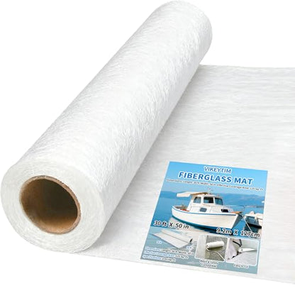 Fiberglass Mat 50 in x 30 ft, 125 Sq. Ft Fiberglass Chopped Strand Mat