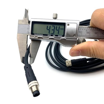 M8 4 Pins Male to Female Connector Cable, A Code Straight Molding Cable Female to Male Aviation Sensor Electrical PVC Cable 60V 4A AC/DC Industrial Molded Cable AWG24（5Meter） - size: 16.4ft