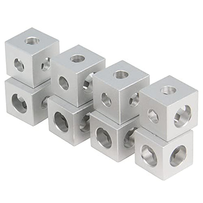 8PCS Silver Corner Bracket Cube (20x20x20mm) for 6mm Slot Aluminum Extrusion Profile 2020 Series (Cube Corner-Silver-8PCS) - style: Cube Corner-Silver-8PCS