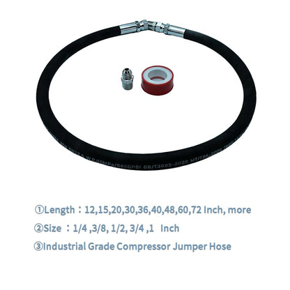 Industrial grade Hydraulic Hose 1/4" NPT Male x 12" Length,High Pressure Hose With Both Sides 360°Swivel Fittings,5800 PSI&250°F High Temp & Pressure Resistance for Hydraulic Systems - size: HY-12L-1/4 NPT