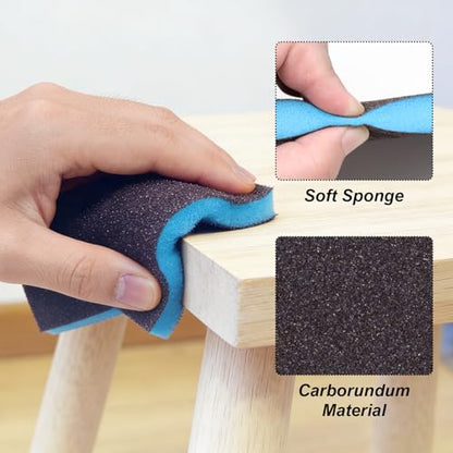 Sanding Sponge, 4.7"x3.9", 8Pcs, 320 Grit - size: 320#
