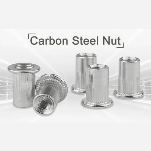 100Pcs M6 6 mm Aluminum Rivet Nuts, Blind Insert Nuts - size: M6