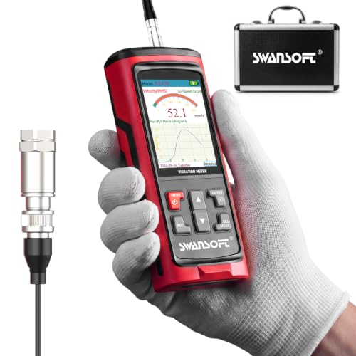 SWANSOFT 5-in-1 Vibration Meter with Remote Sensor, Industrial Analyzer