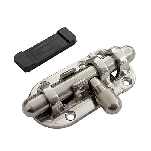 NRC&XRC Marine 316 SS Heavy Duty 2-3/8"(60MM) Locker Latch Slide Barrel Bolt for Marine Boat Window/Door/Hatch