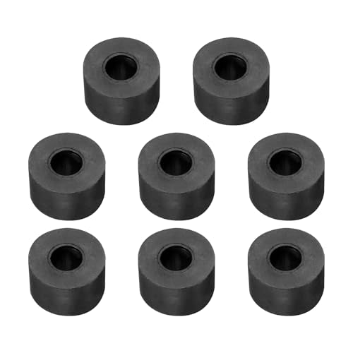 PATIKIL Rubber Spacer, 8 Pcs Rubber Anti Vibration Foot Pad Bumper 1" OD 0.2" ID Count Sink Hole Washer Round Neoprene Bushings Spacer for Air Compressor Machinery Generator Car Black - size: 1" OD x 0.2" ID