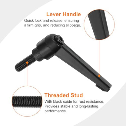 uxcell 1Pcs M8 x 20mm Adjustable Knobs Handle Male Thread Push Button Ratchet Quick Release Locking Rotating Bolt for Lathe Machinery, Black - size: M8 x 20mm