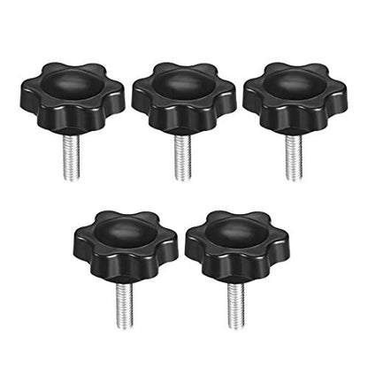 uxcell Clamping Handle Screw Knobs Handle Star Knob M4 x 16mm Male Thread 5pcs - size: M4*16
