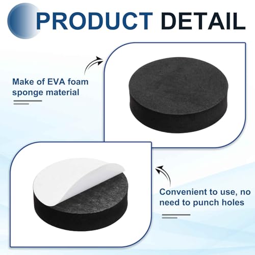 MECCANIXITY Single Sided Speaker Isolation Pads 65mmx16mm Round Black - size: 65mmx16mm