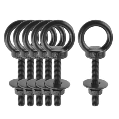 Antrader Lifting Shoulder Eye Bolts,M6 Eye Bolt,M6 x 40mm,Black,6 Sets - size: M6 x 40mm