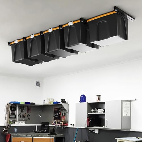 Ultrawall Overhead Garage Storage Rack, Heavy Duty Ceiling Storage Rack - style: For 5 Bins