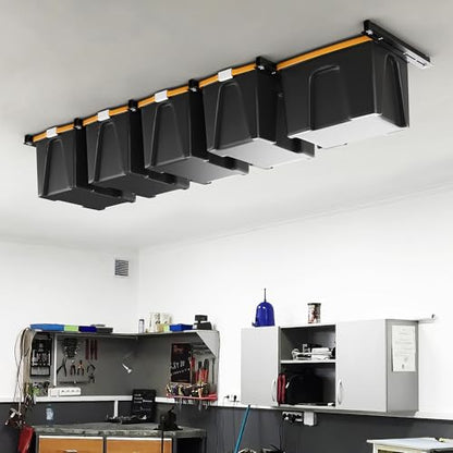 Ultrawall Overhead Garage Storage Rack, Heavy Duty Ceiling Storage Rack - style: For 5 Bins