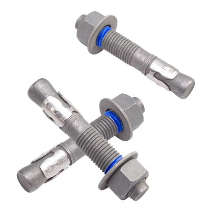1" x 6" Concrete Anchors (5 Pack) 1 inch Wedge Anchors Bolts Hot Dip Galvanized - size: 1"x6" (5 PCS)