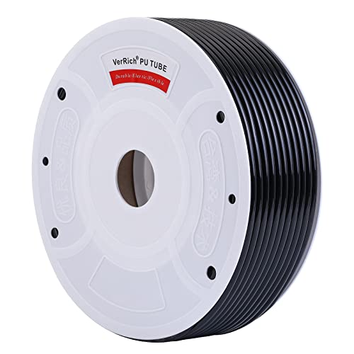 VerRich Pneumatic Tubing Pipe PU Hose Black 4mmOD x 2.5mmID 525FT 160M - color: Black, size: OD4mm*ID2.5mm 525 FT(160 Meters)