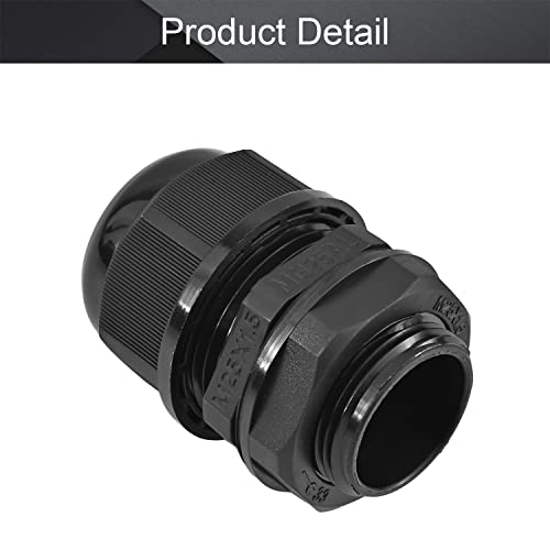 Fielect M32 Cable Gland 2 Holes Waterproof Nylon Joint Adjustable Locknut for 5-10mm Dia Wire 1Pcs - color: 2 15mm 32mm